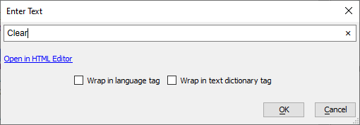Changing the Button text for the Clear button for the Search
to "Clear".